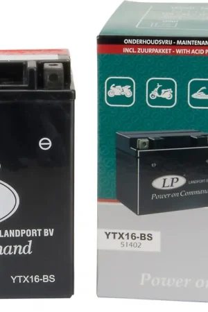 Dagaanbieding LANDPORT - LTX16-BS 51402 AGM - Batteries - Compatibel met BMW en Kawasaki